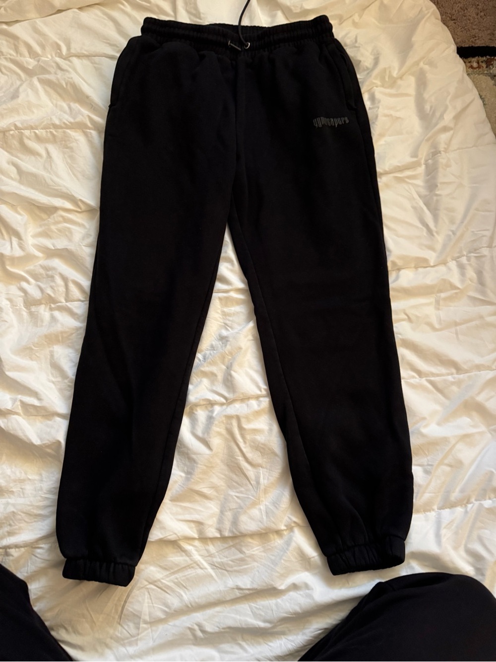 Black Graphic Jogger Sweatpants